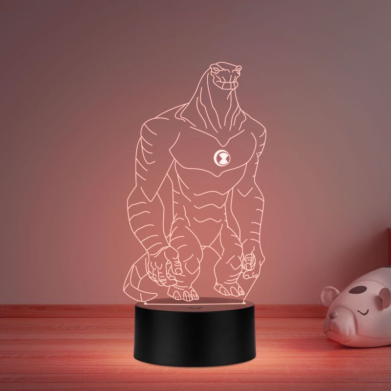 Ben 10 Humungousaur 3D Acrylic Night Lamp with 7 Color Changing Light Desk Table Lamp with Remote Control